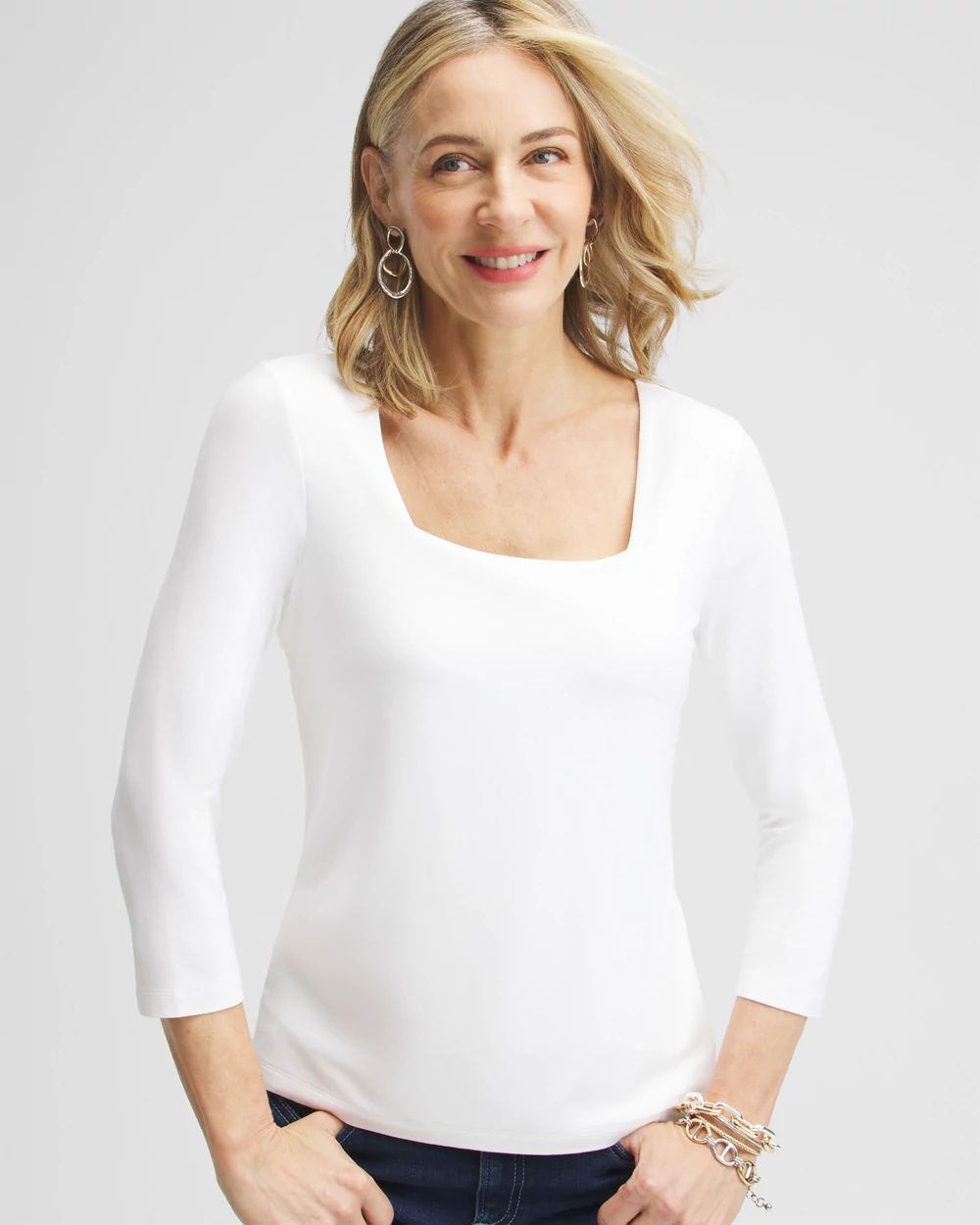 Touch of Cool™ Square Neck Tee | Chico's
